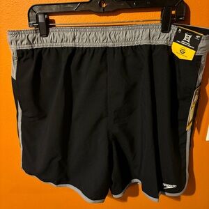 Men’s Speedo Black/Gray Shorts XL
